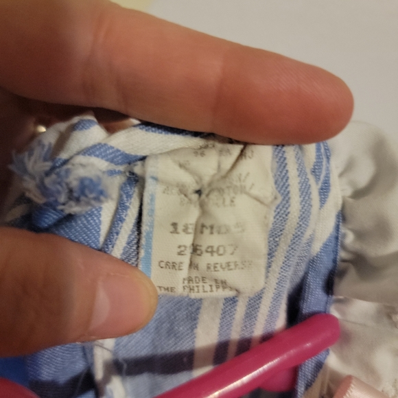 Vintage | Blue Pinstripe Lace Dress - Picture 3 of 3